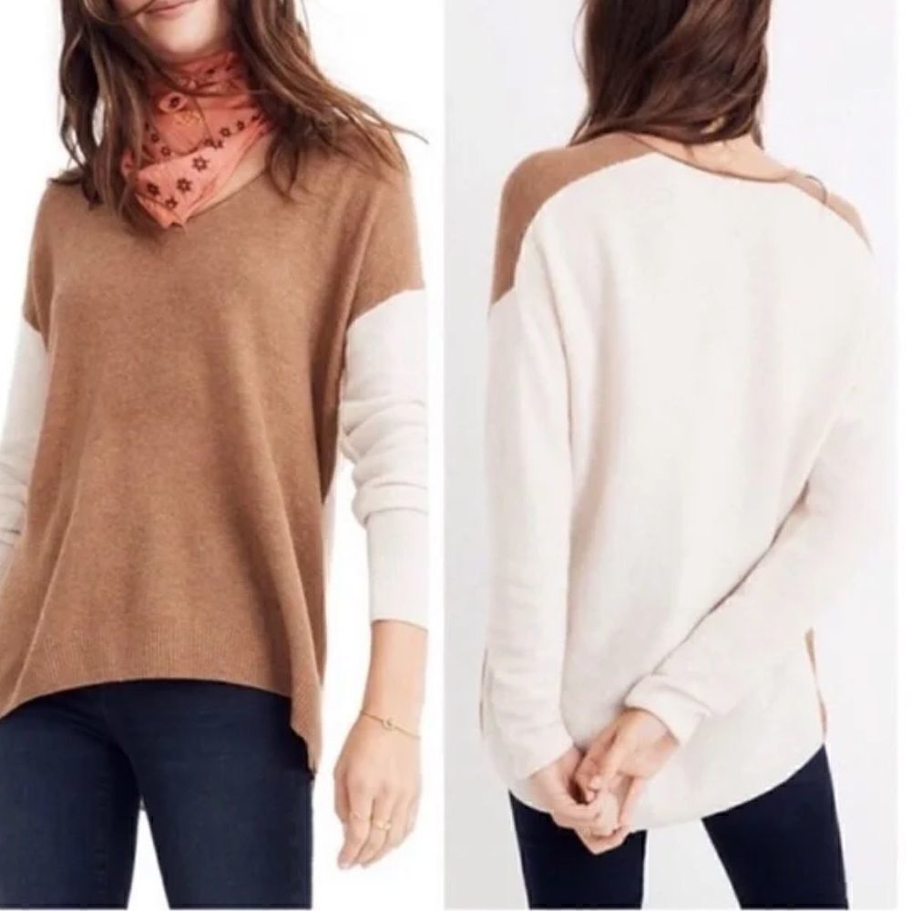 Madewell Kimball Pullover Sweater in Colorblock Size XS